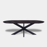 Tafel Plat Ovaal Eikenhout - Matrix - Dark Grey