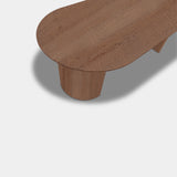 Tafel Plat Ovaal Eikenhout - Half Rond - Cinnamon