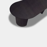 Tafel Plat Ovaal Eikenhout - Half Rond - Night Glow