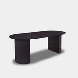 Tafel Plat Ovaal Eikenhout - Half Rond - Night Glow