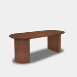 Tafel Plat Ovaal Eikenhout - Half Rond - Toscane 102
