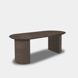 Table Flat Oval Oak - Half Round - Sand