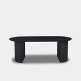 Tafel Plat Ovaal Eikenhout - Half Rond - Donker Eiken