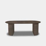 Table Flat Oval Oak - Half Round - Sand
