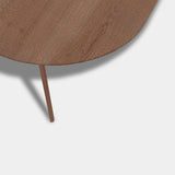 Tafel Plat Ovaal Eikenhout - Hout Onderstel - Cinnamon