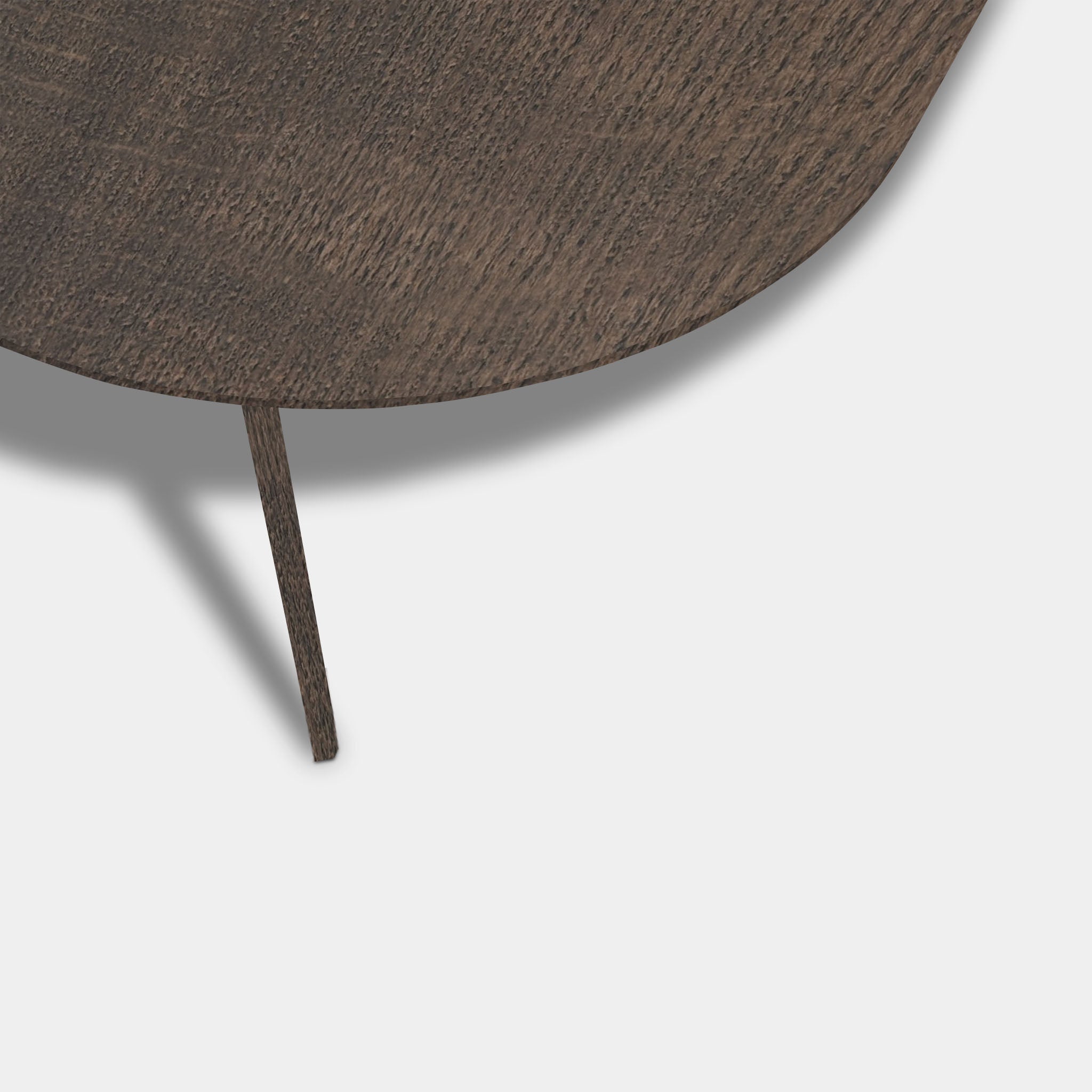 Tafel Plat Ovaal Eikenhout - Hout Onderstel - Zand