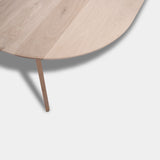 Tafel Plat Ovaal Eikenhout - Hout Onderstel - Onbehandeld