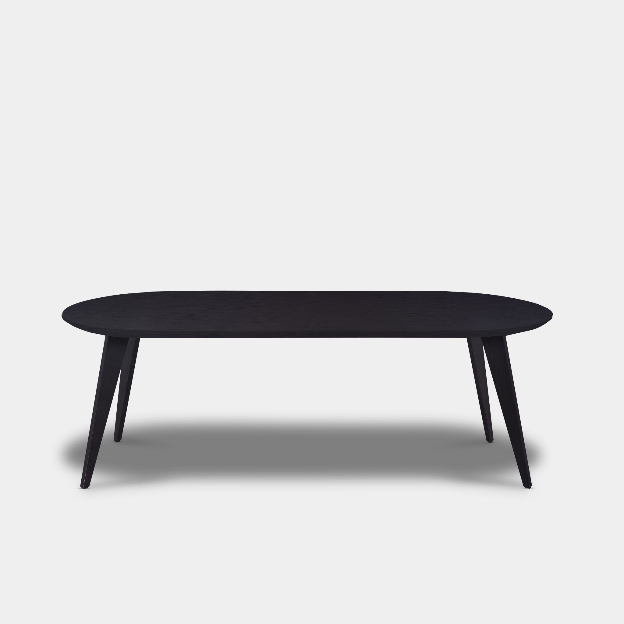 Table Flat Oval Oak - Wood Base - Dark Oak