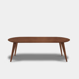 Tafel Plat Ovaal Eikenhout - Hout Onderstel - Toscane 102