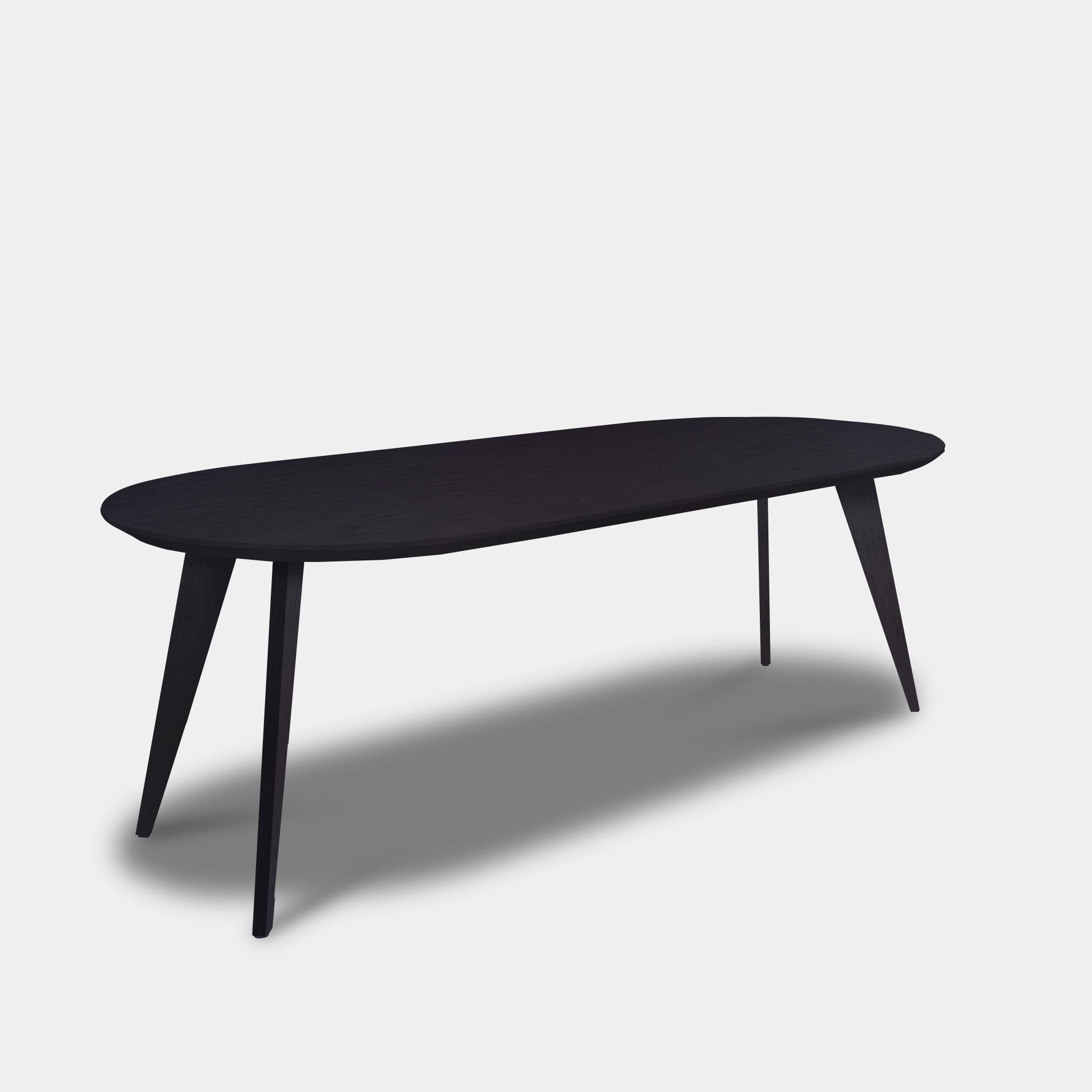 Table Flat Oval Oak - Wood Base - Dark Oak