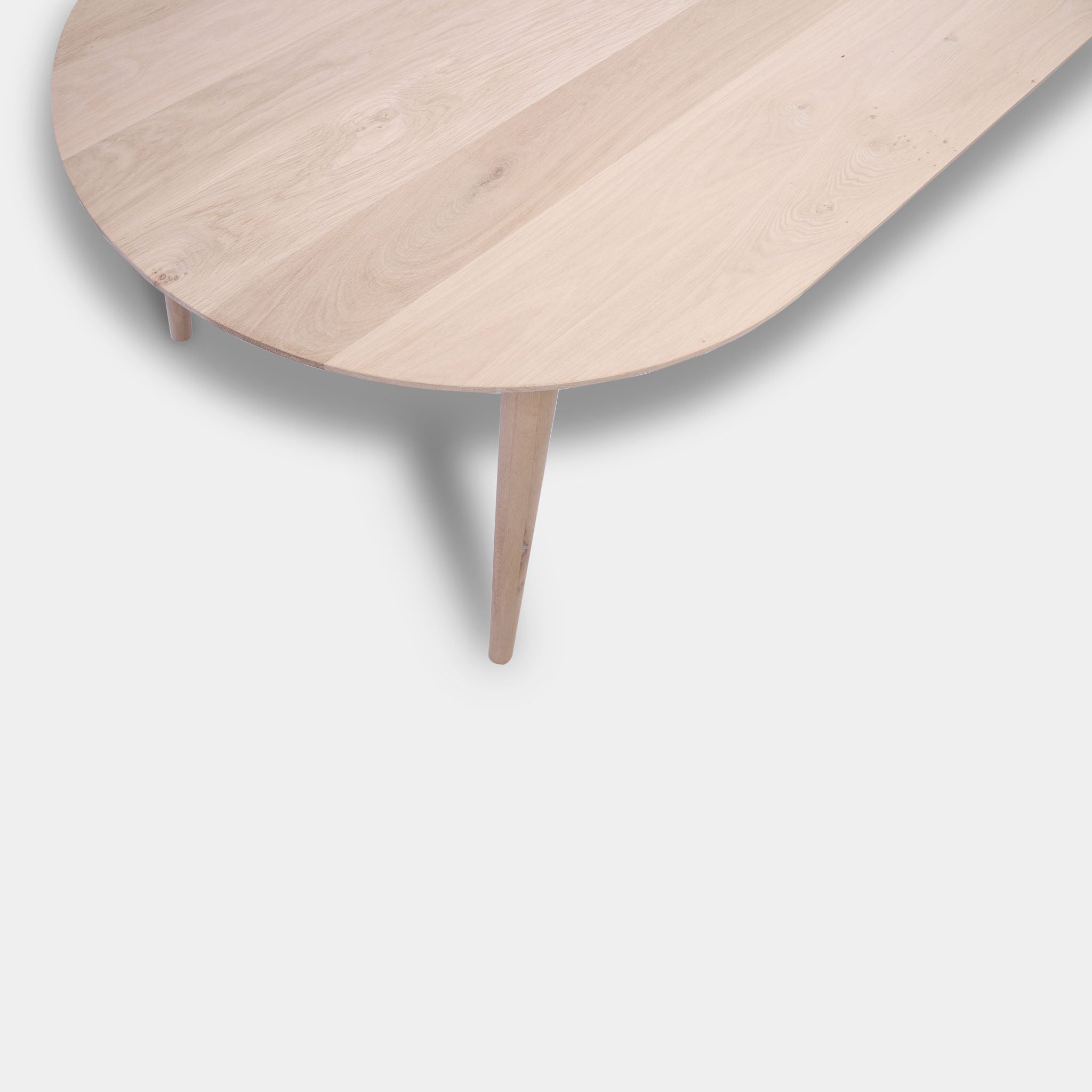 Tafel Plat Ovaal Eikenhout - Konisch - Onbehandeld