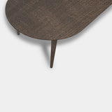 Tafel Plat Ovaal Eikenhout - Konisch - Zand