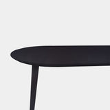 Tafel Plat Ovaal Eikenhout - Konisch - Donker Eiken