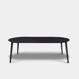 Tafel Plat Ovaal Eikenhout - Konisch - Donker Eiken