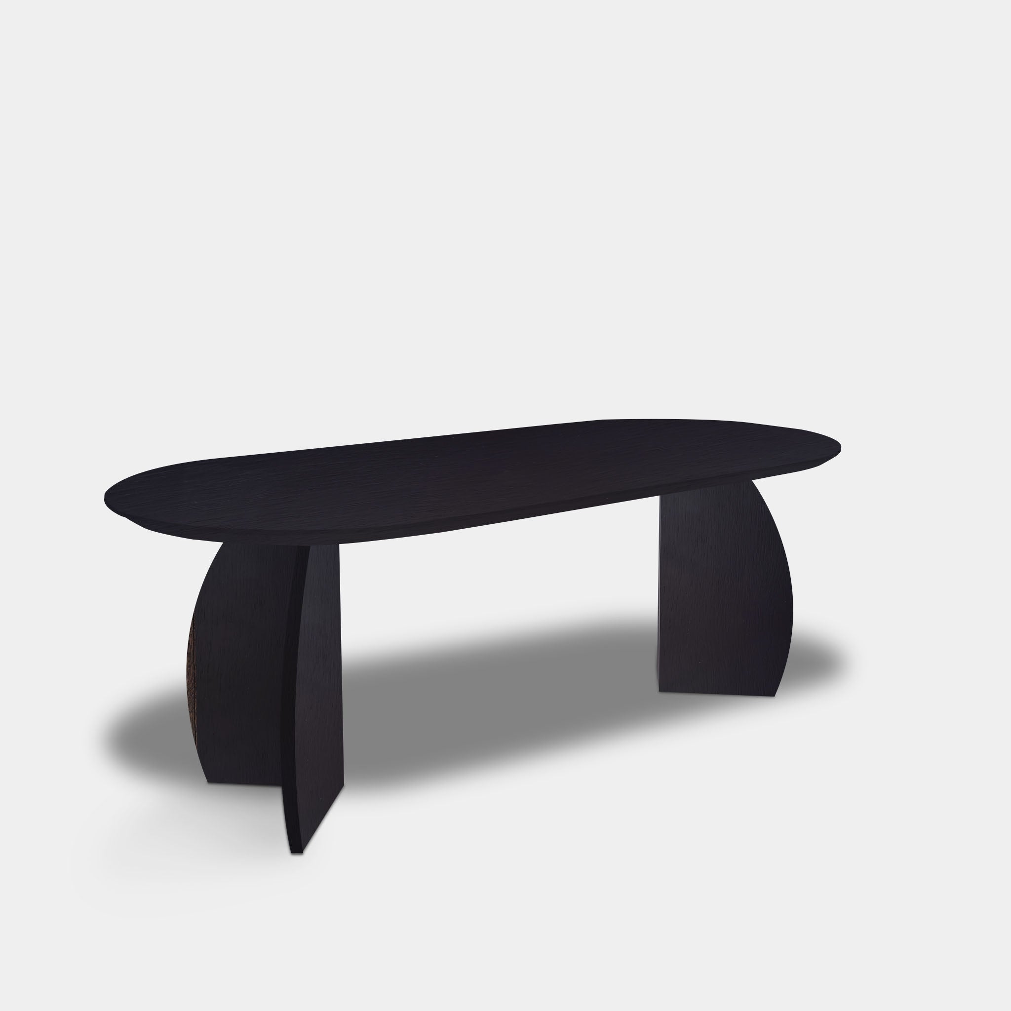 Table Flat Oval Oak - Set Triangle - Dark Oak