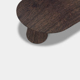 Tafel Plat Ovaal Eikenhout - Set Kegelpoot - Dear Brown