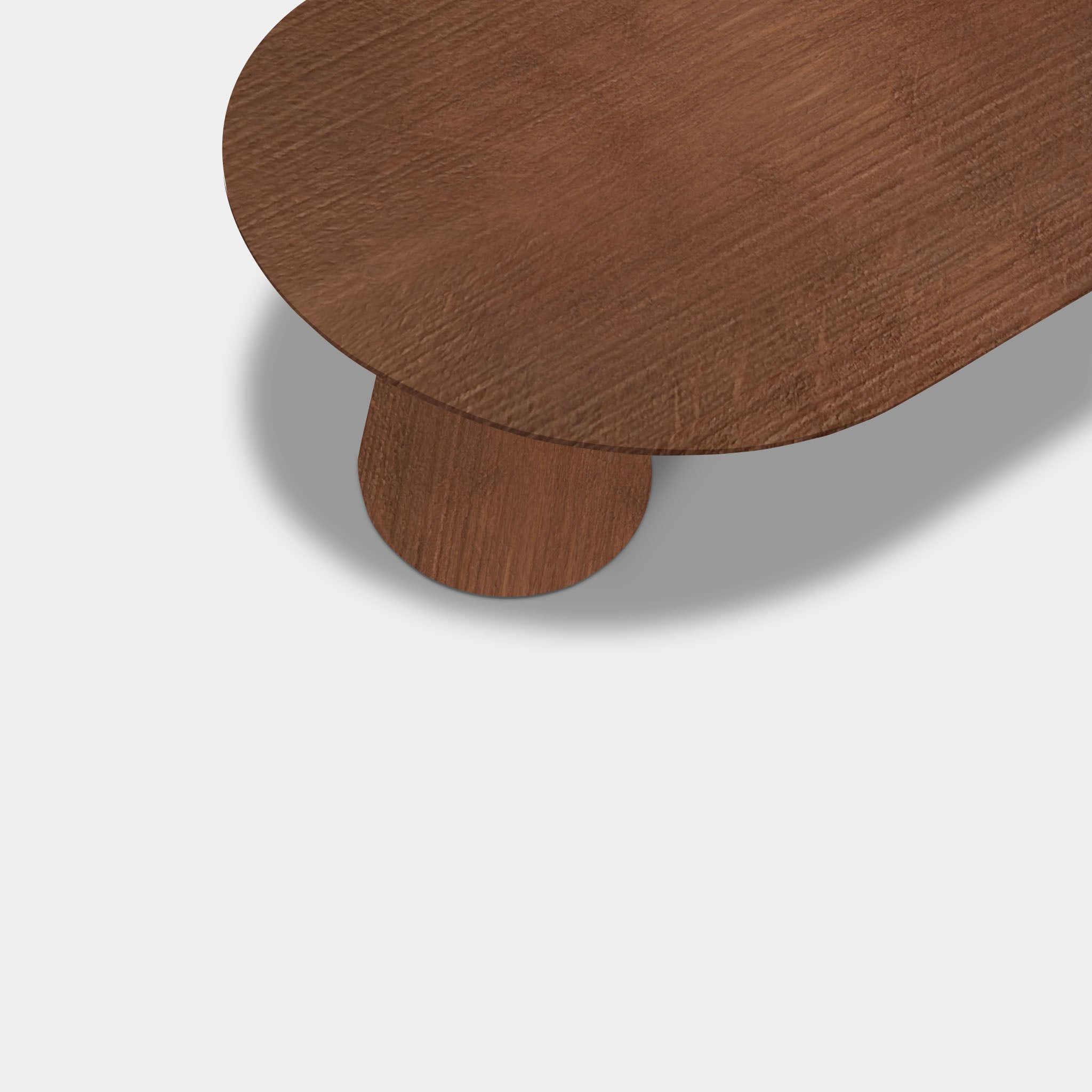 Tafel Plat Ovaal Eikenhout - Set Kegelpoot - Toscane 102