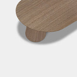 Tafel Plat Ovaal Eikenhout - Set Kegelpoot - Pura Natura