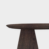 Tafel Plat Ovaal Eikenhout - Set Kegelpoot - Dear Brown