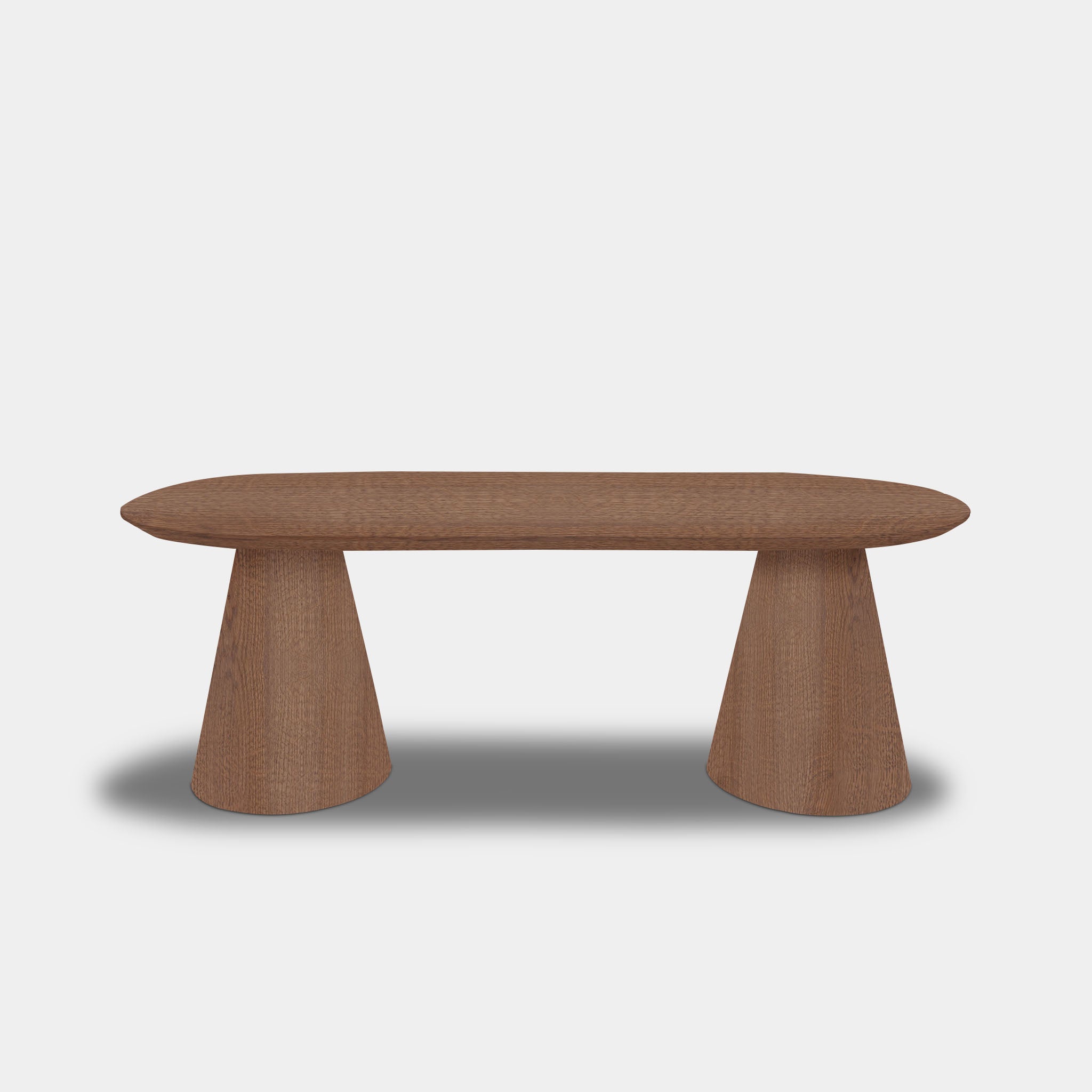 Table Flat Oval Oak - Set Cone Leg - Cinnamon