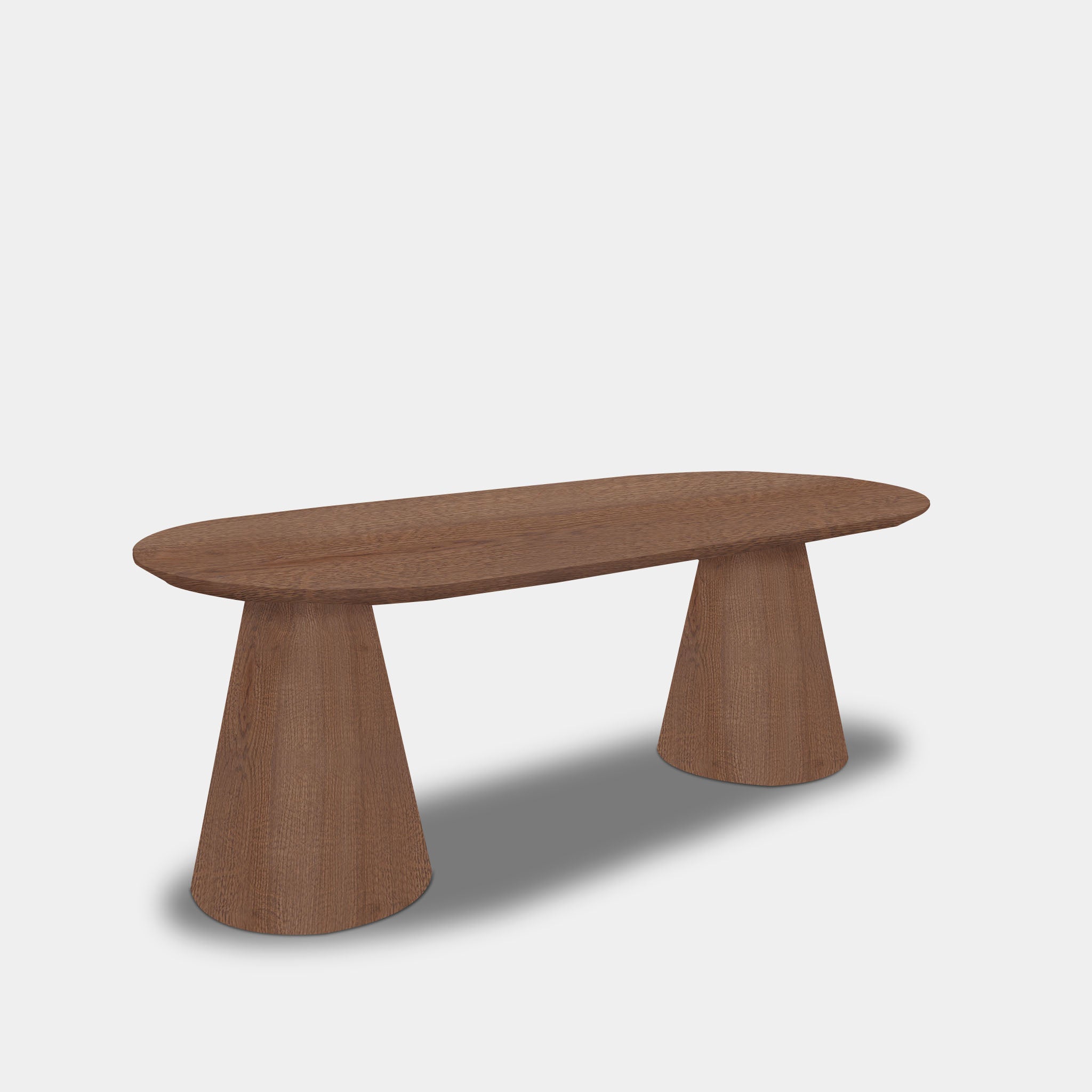 Table Flat Oval Oak - Set Cone Leg - Cinnamon