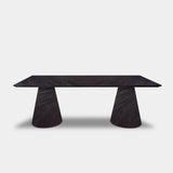 Tafel Rechthoekig Eikenhout - Kegelpoot - Dark Grey