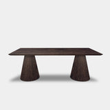 Tafel Rechthoekig Eikenhout - Kegelpoot - Dear Brown