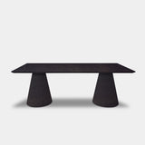 Tafel Rechthoekig Eikenhout - Kegelpoot - Night Glow