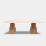 Tafel Rechthoekig Eikenhout - Kegelpoot - Onbehandeld