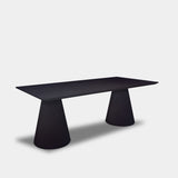 Tafel Rechthoekig Eikenhout - Kegelpoot - Donker Eiken