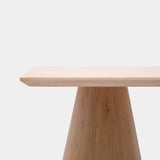Tafel Rechthoekig Eikenhout - Kegelpoot - Onbehandeld