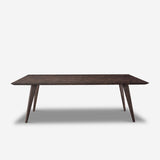 Tafel Rechthoekig Eikenhout - Hout Onderstel - Dear Brown