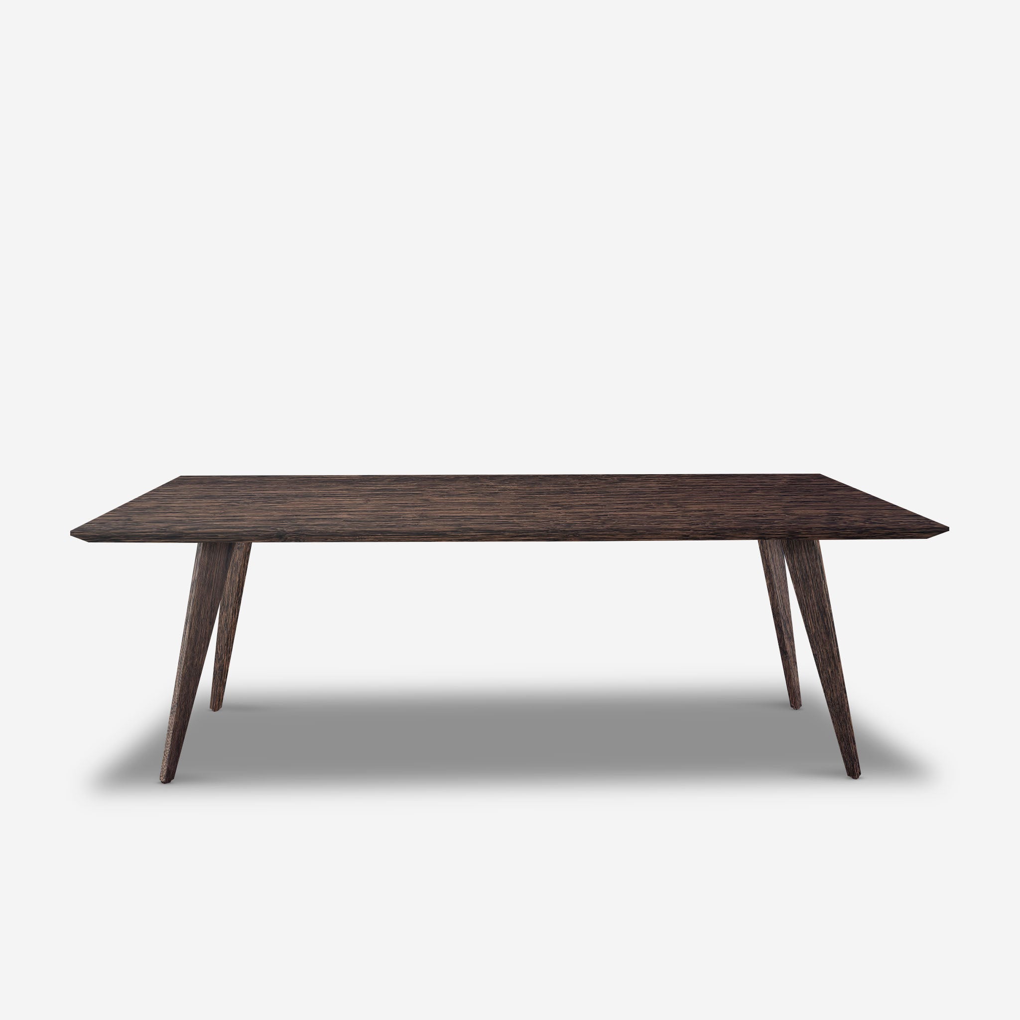 Table Rectangular Oak Wood - Wood Base - Dear Brown