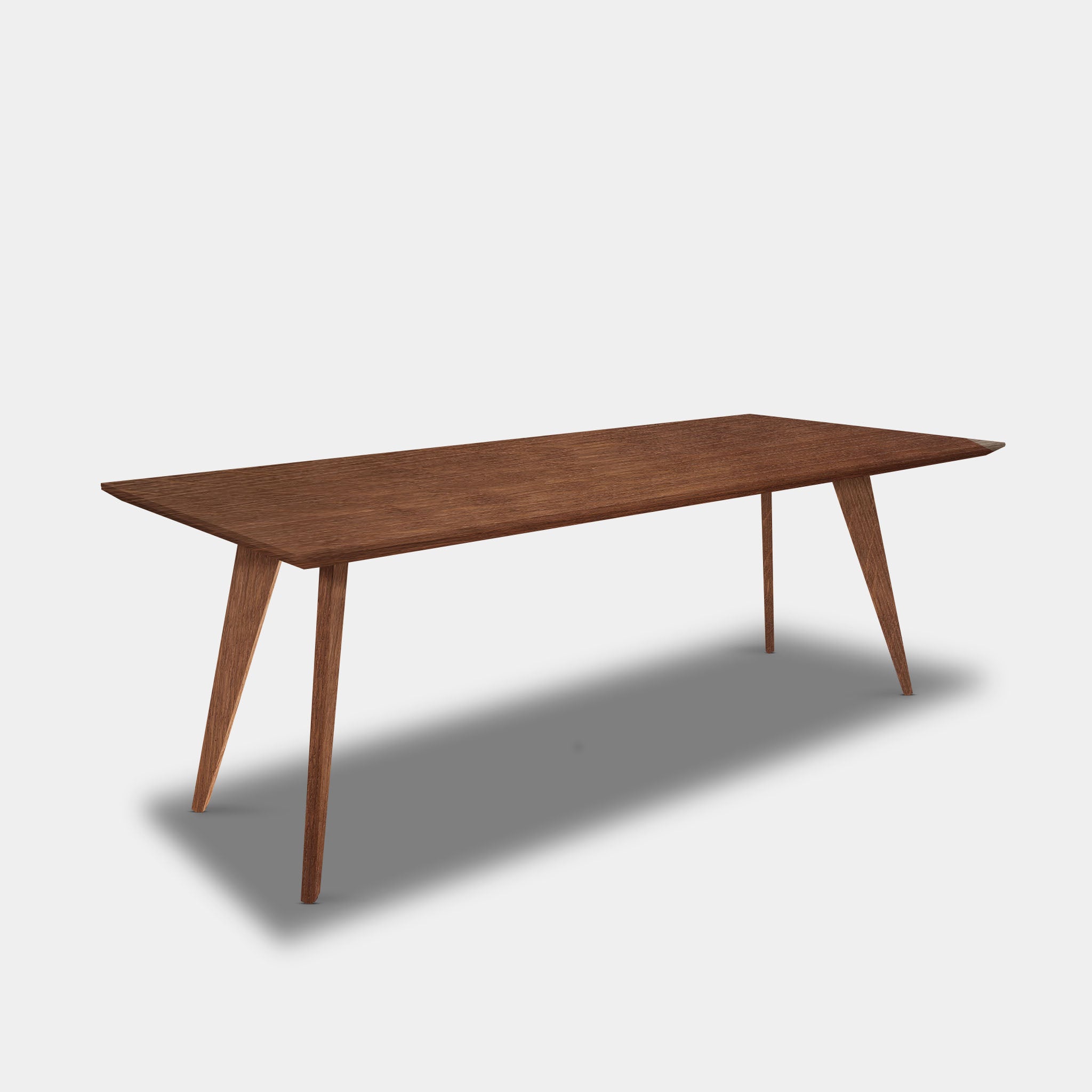 Tafel Rechthoekig Eikenhout - Hout Onderstel - Toscane 102