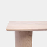 Table Rectangular Oak Wood - Half Round - Untreated