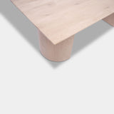 Table Rectangular Oak Wood - Half Round - Untreated