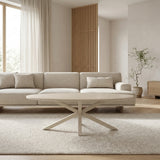 Ovale Salontafel Nova - Keramiek Baroque Beige - 130 x 70 cm