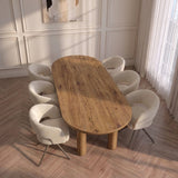 Tafel Ellie - Plat Ovaal - Massief Eikenhout
