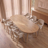 Tafel Kati - Plat Ovaal - Massief Eikenhout