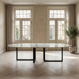 XL Tafel Luxor - Plat Ovaal - Kwartsiet