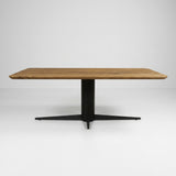 Black Friday Tafel Wolle - Rechthoekig met afgeronde hoeken - Massief Eikenhout