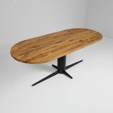 Tafel Olli - Plat Ovaal - Massief Eikenhout