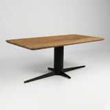 Black Friday Tafel Wolle - Rechthoekig met afgeronde hoeken - Massief Eikenhout