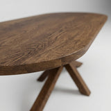 Tafel Anila - Plat Ovaal - Massief Eikenhout
