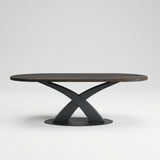 Tafel Dana - Plat Ovaal - Massief Eikenhout