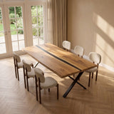 Tafel Boris - Massief wildeiken met epoxyhars