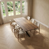Black Friday Tafel Bas - Rechthoekig met afgeronde hoeken - Massief Eikenhout