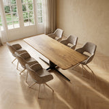 Black Friday Tafel Wolle - Rechthoekig met afgeronde hoeken - Massief Eikenhout