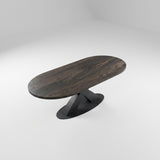 Tafel Dana - Plat Ovaal - Massief Eikenhout