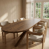 Tafel Anila - Plat Ovaal - Massief Eikenhout